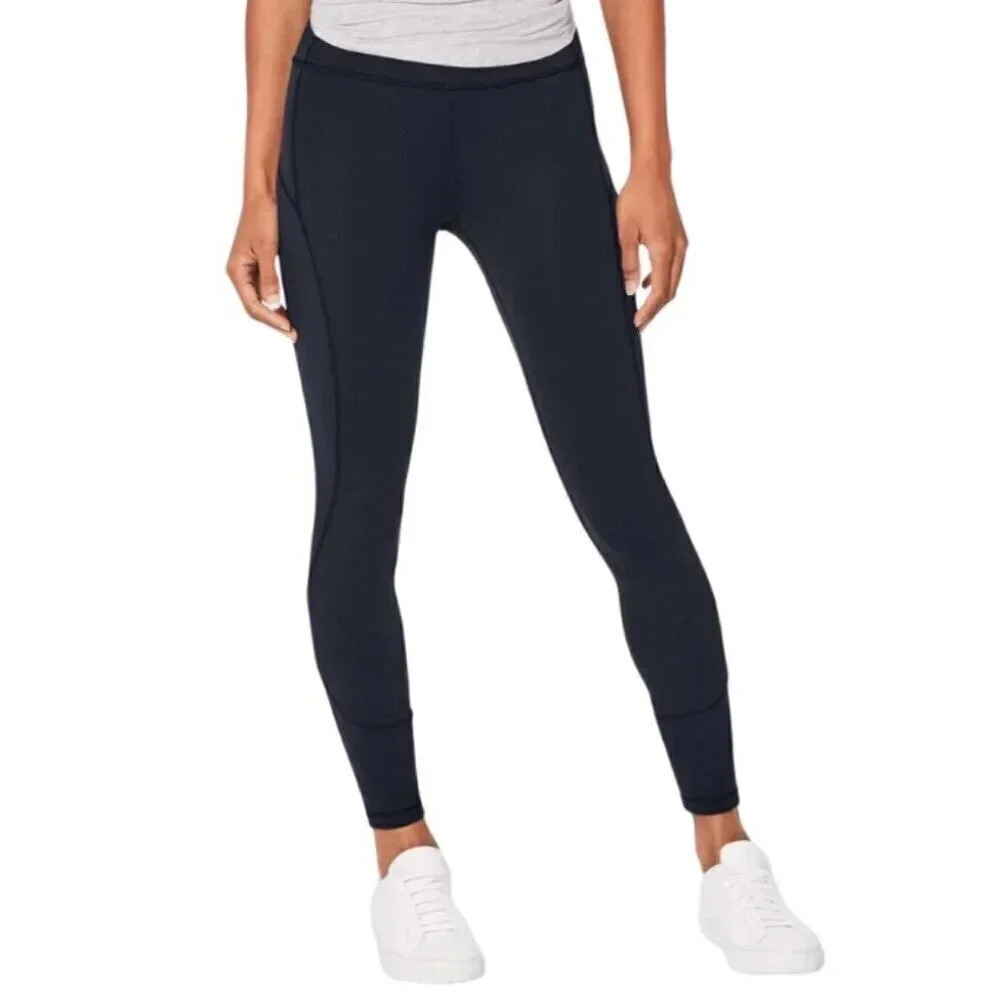 Lululemon Womens Size 2 In Movement 7/8 Tight Everlux 25" Midnight  Navy